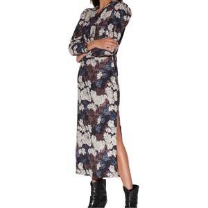 WALTER BAKER FLORAL PUFF SLEEVE KENDALL‎ MAXI DRESS IN TULIP CRUSH NWT SIZE M